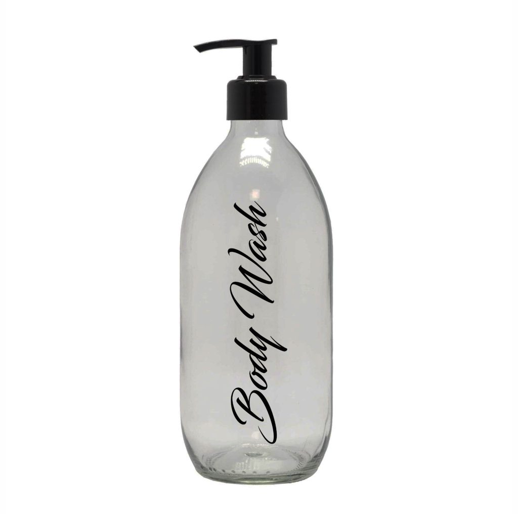 500ml Glass Clear Bottle With Pump 