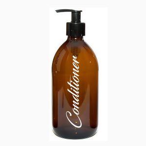 500ml Glass amber bottle with pump - Conditioner