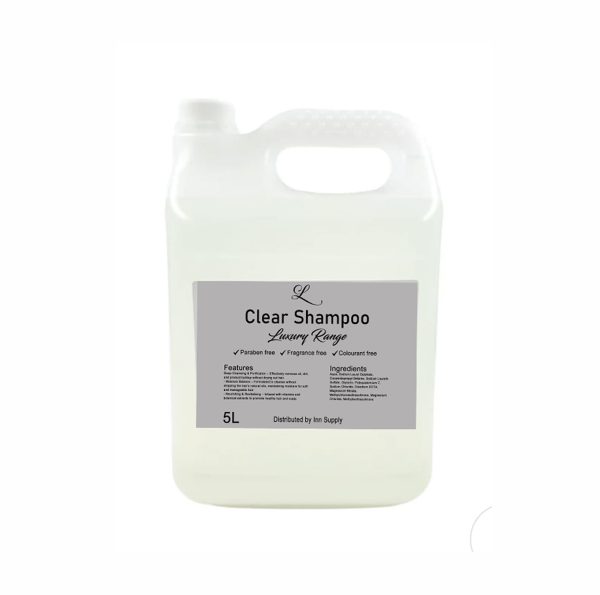 Clear Shampoo 5L Fragrance Free (Hotel Quality)